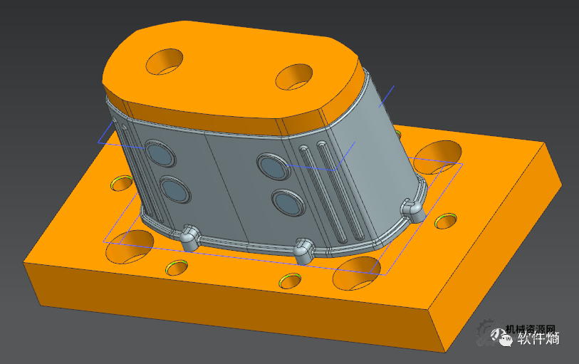 圖片[5]-UG-腔體工件上機刀路-帶工裝 免費下載-機械資源網